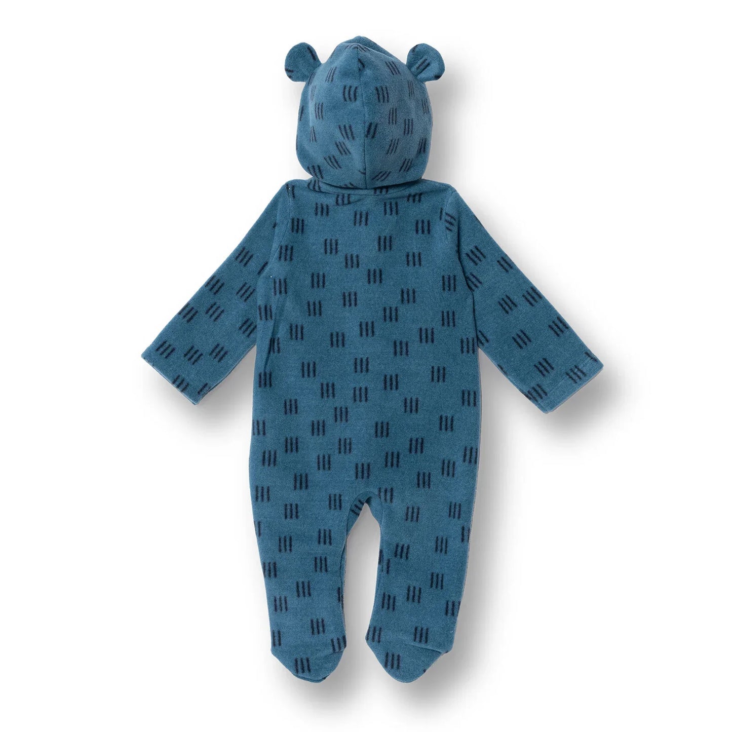 HelloBaby Newborn Polar Footed Jumpsuit - Petrol Printed