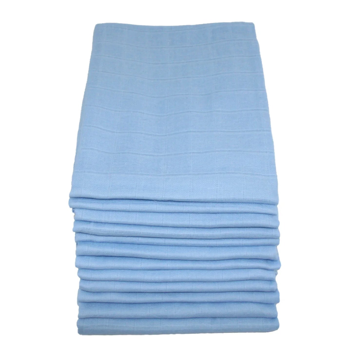 MuslinZ 12 Pack Muslin Squares 70x70cm - Blue