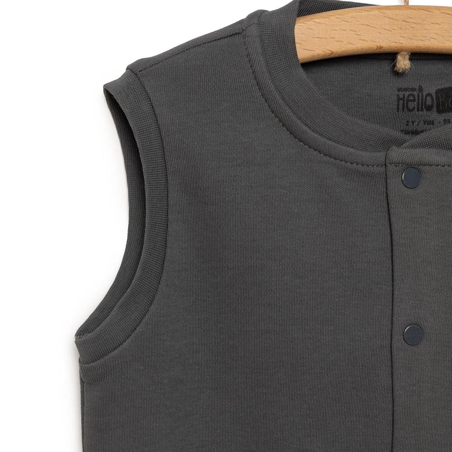 HelloBaby Baby Boy Ribbed Cardigan - Dark Grey