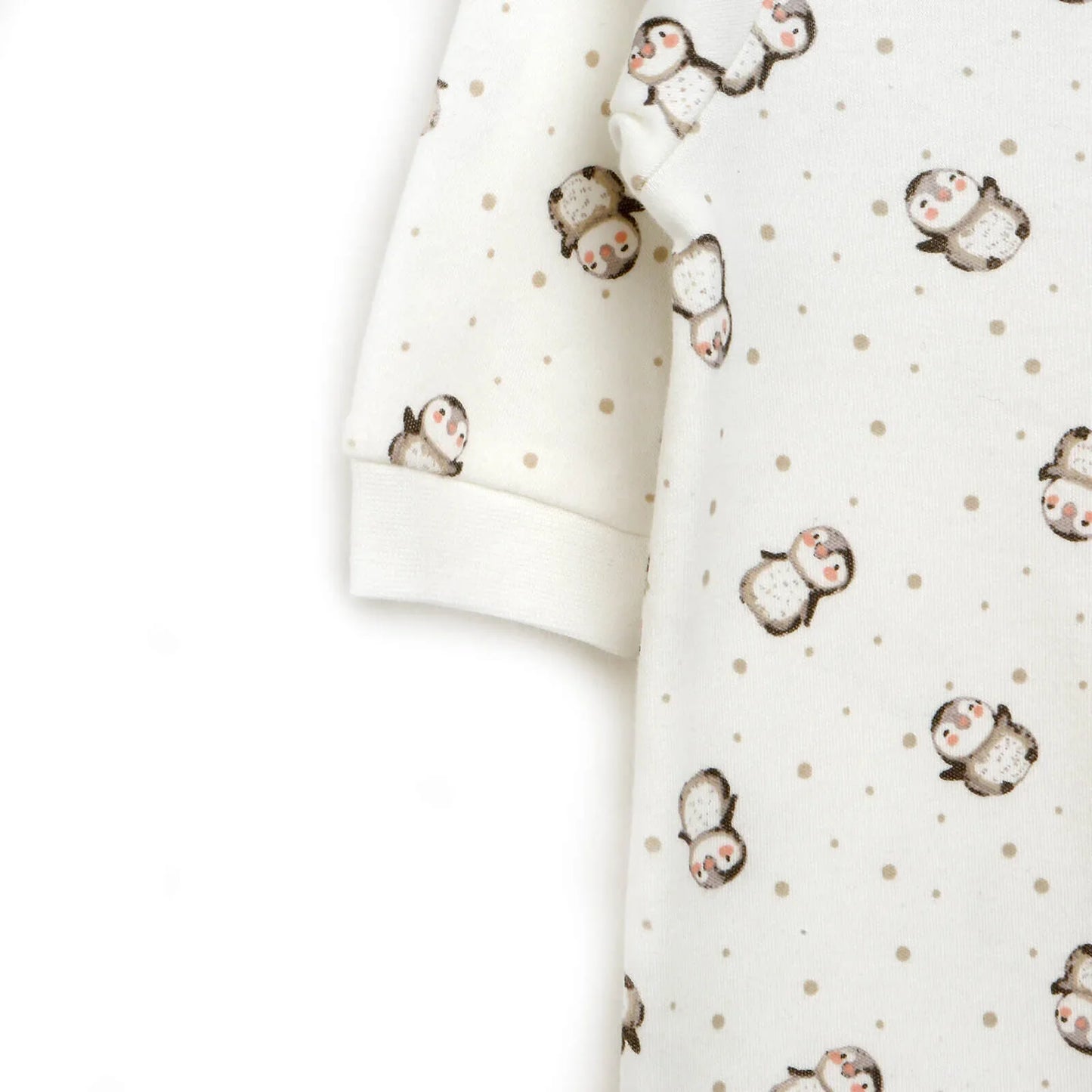 HelloBaby Newborn Baby Girl Footed Jumpsuit - Ecru