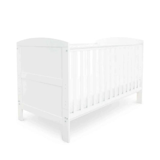 Ickle Bubba Coleby Classic Cot Bed White - Fibre Mattress