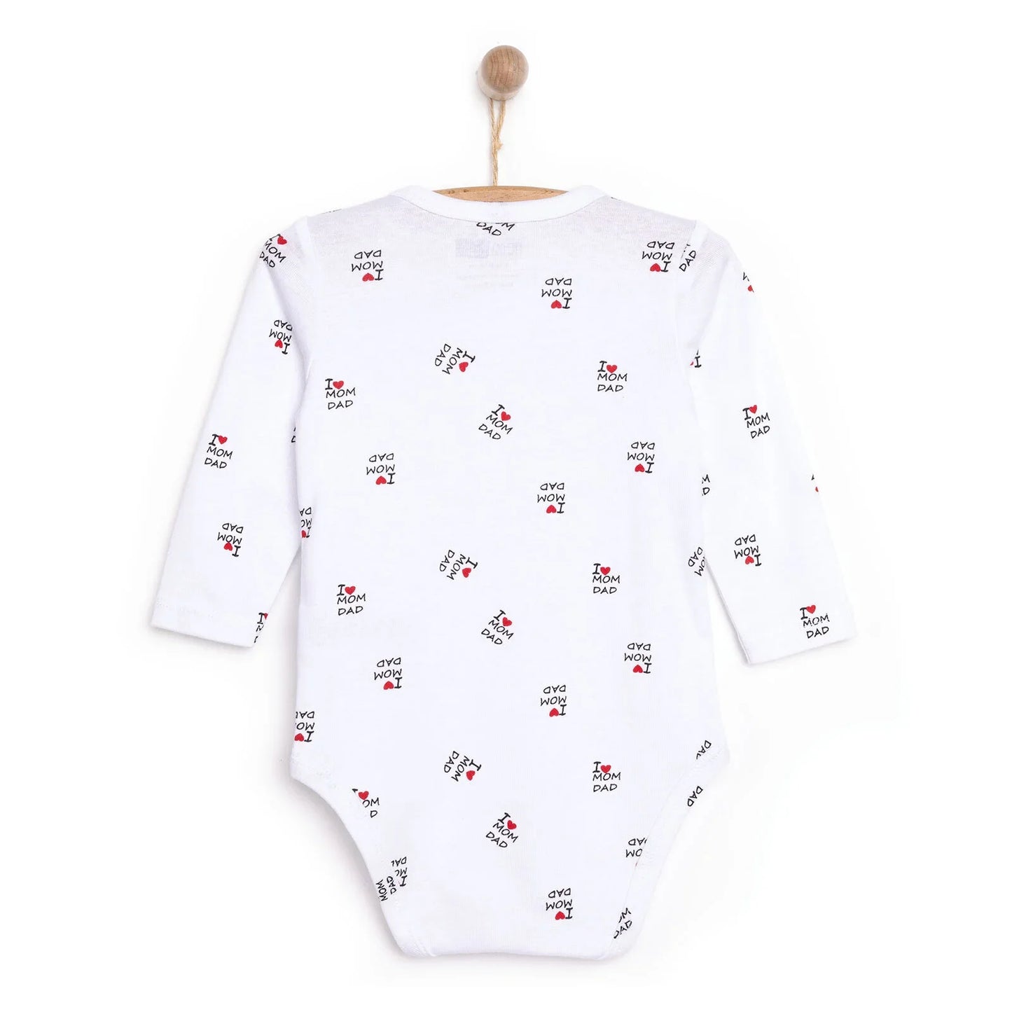 HelloBaby Unisex Long Sleeve Bodysuit - White