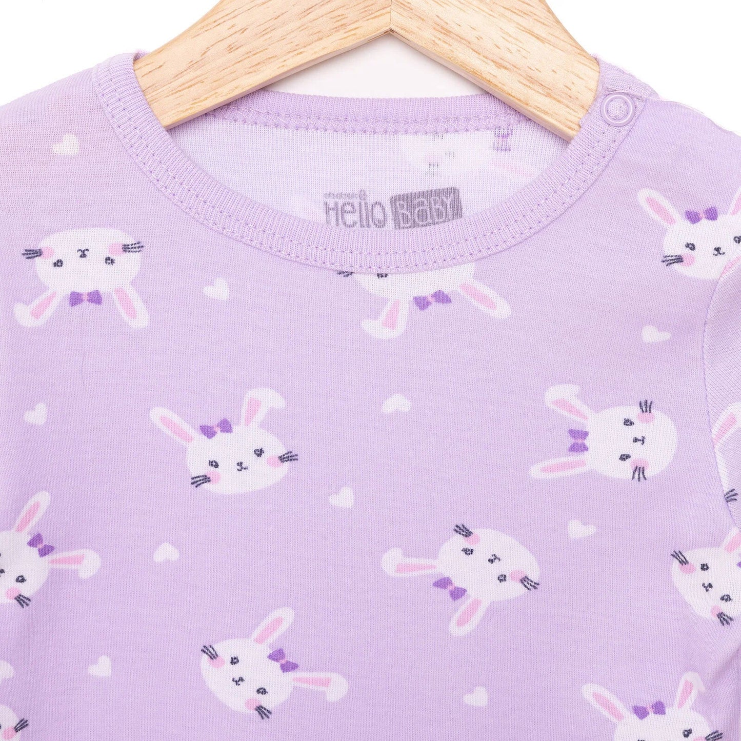 HelloBaby Girl Long Sleeve Bodysuit - Purple