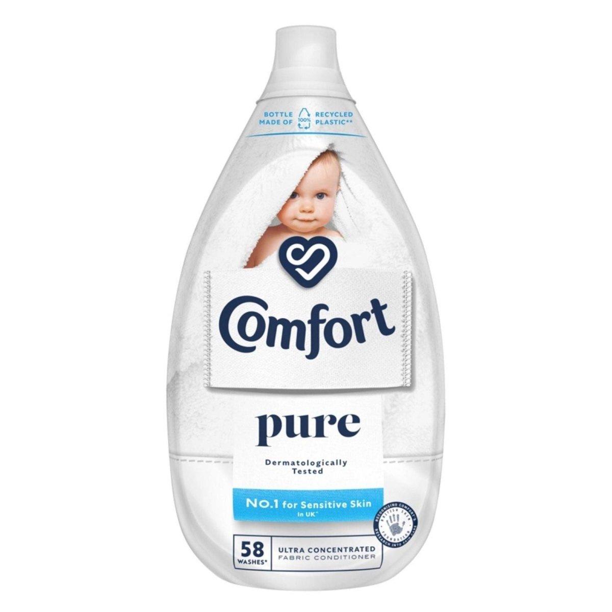 Comfort Pure Fabric Conditioner Ultimate Care 58 Washes 870ml