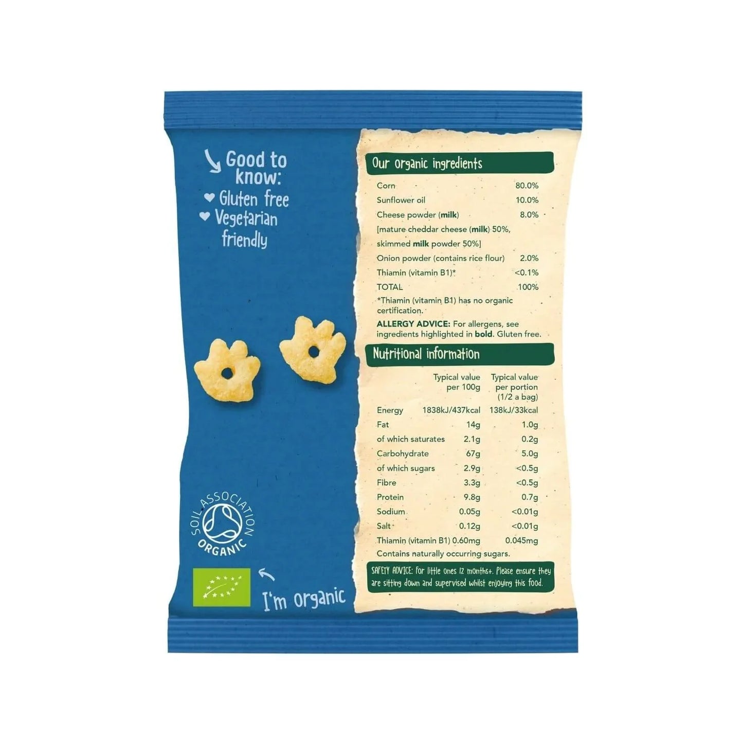 Organix Cheese & Onion Gruffalo Claws Multipack 12+ months 60g (4x15g)