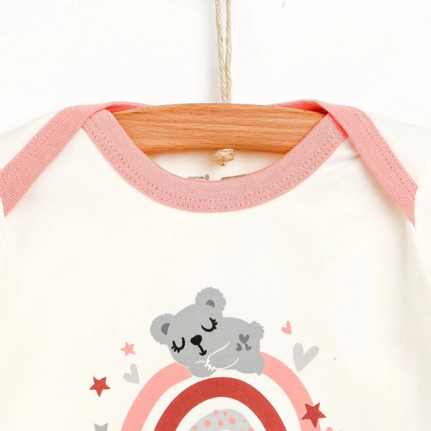 HelloBaby Basic Collared Neck Pyjamas Set - Salmon