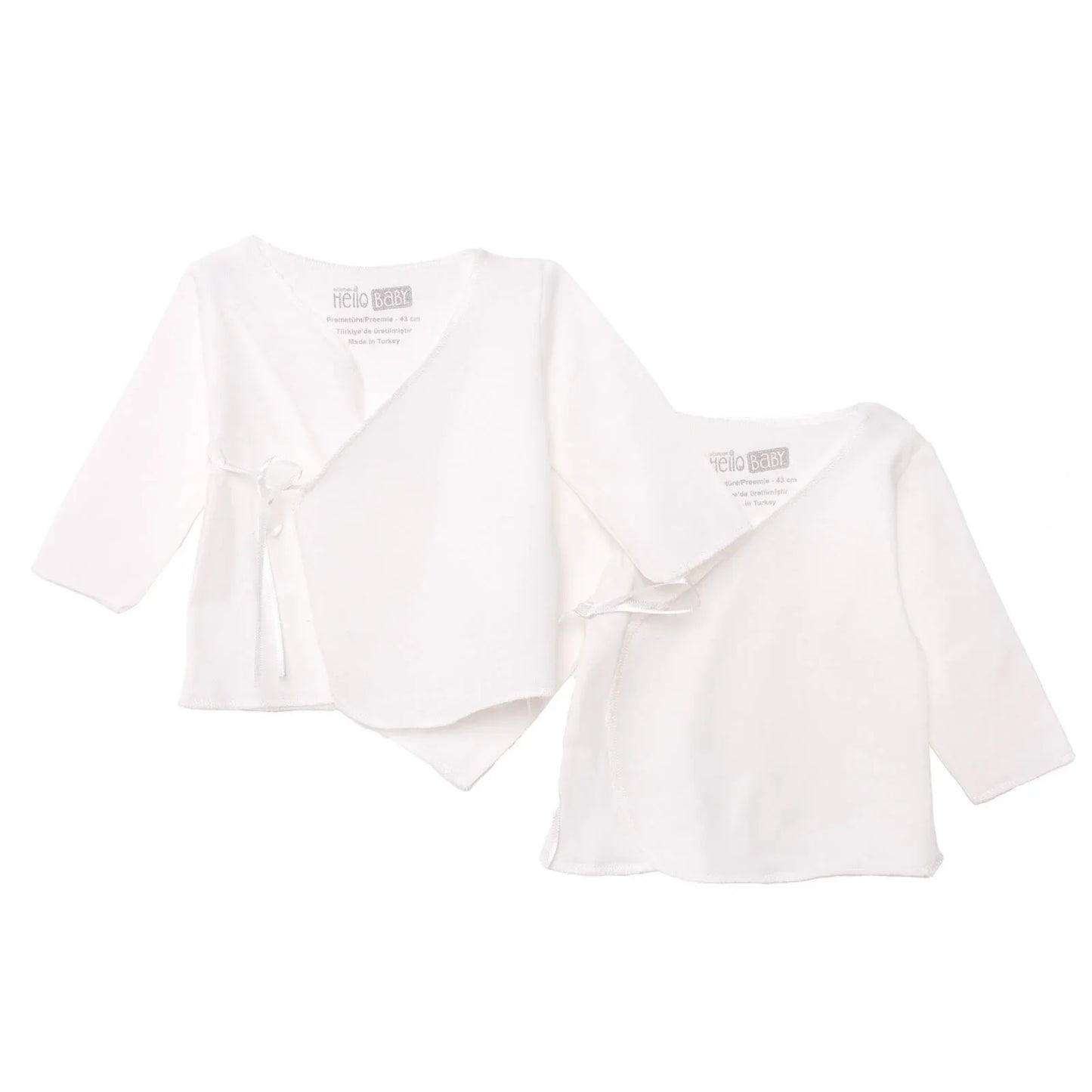 HelloBaby Wrapover Top 2-Pack - Ecru