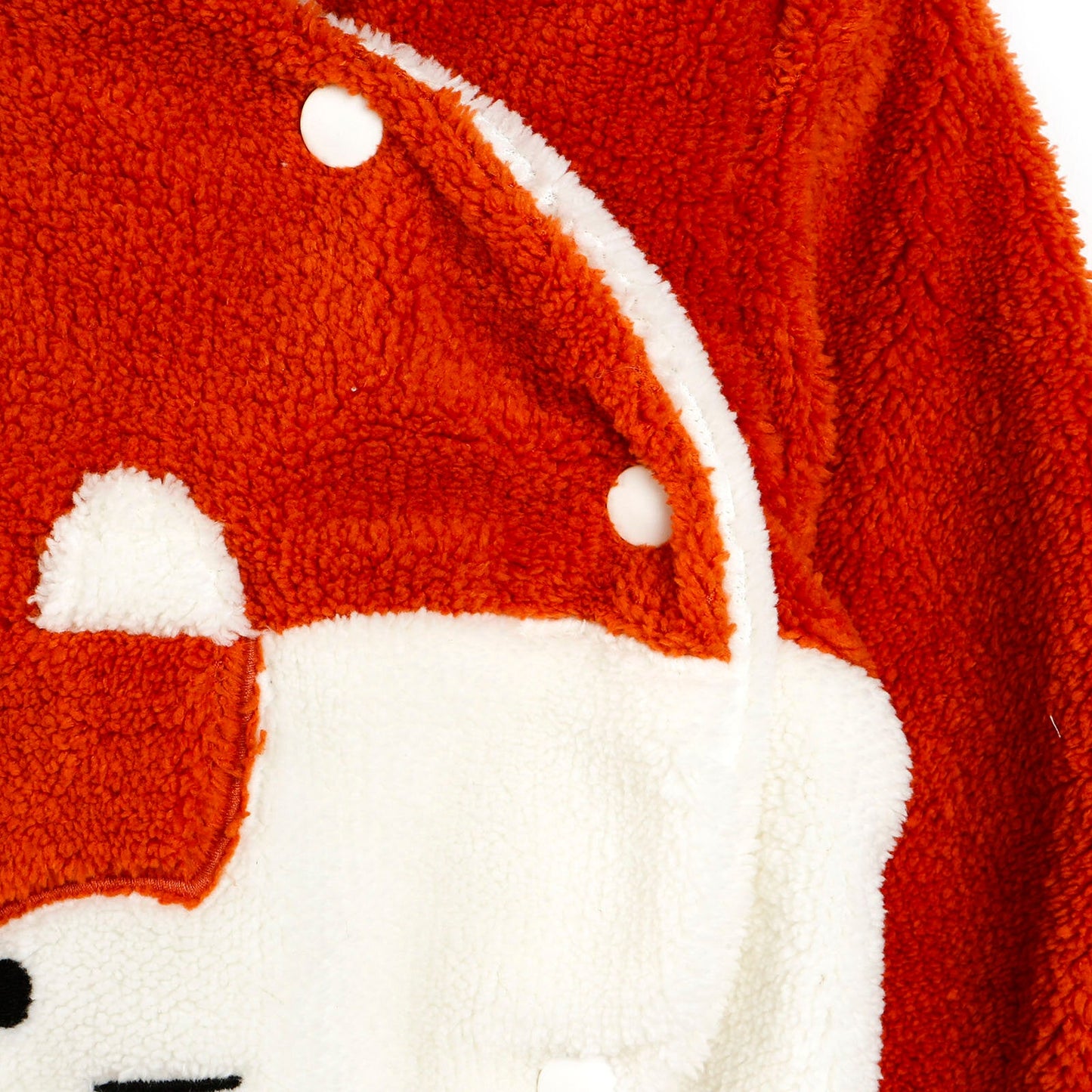 Midimod Newborn Fox Welsoft Footed Jumpsuit - Orange