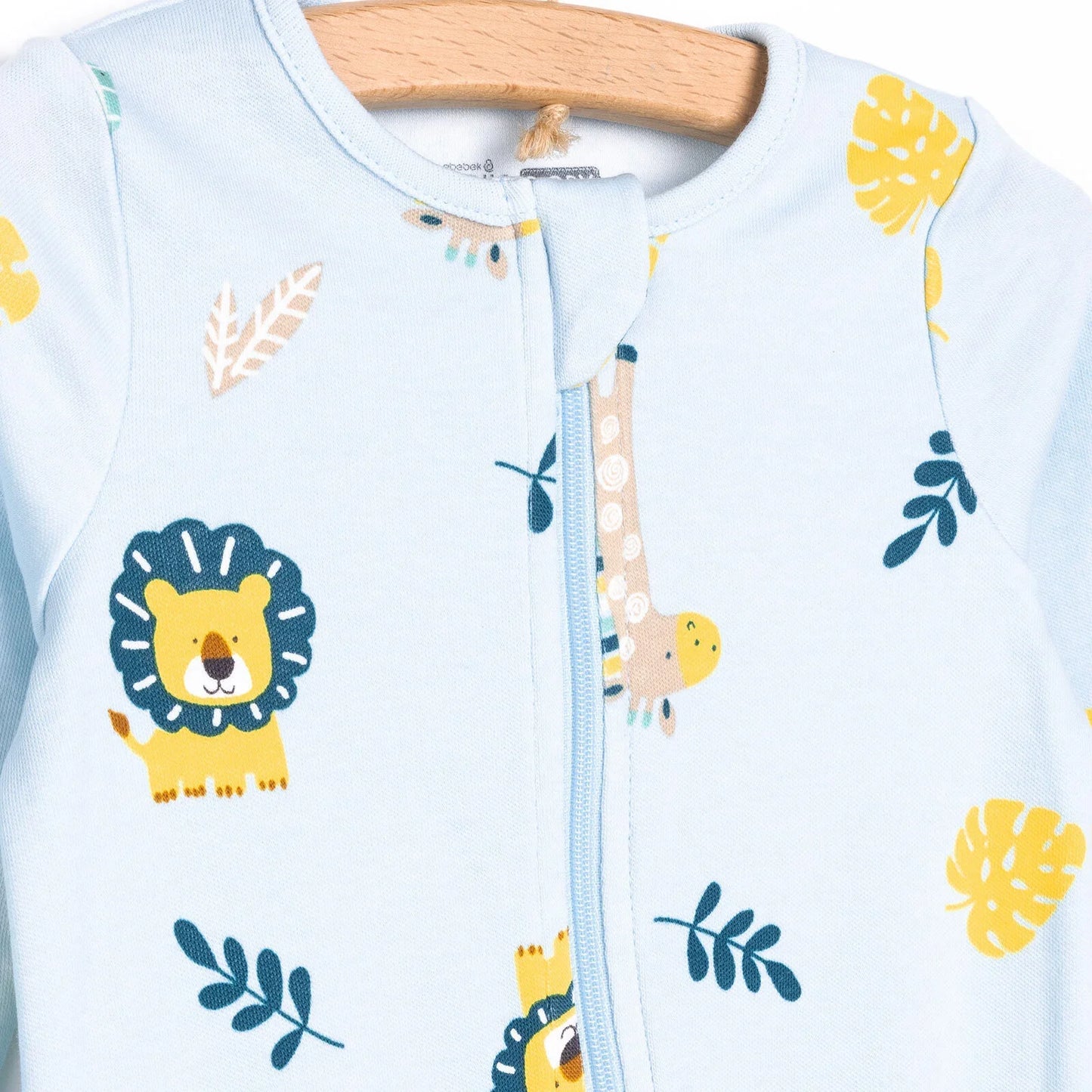 HelloBaby Footed Jumpsuit - Light Blue