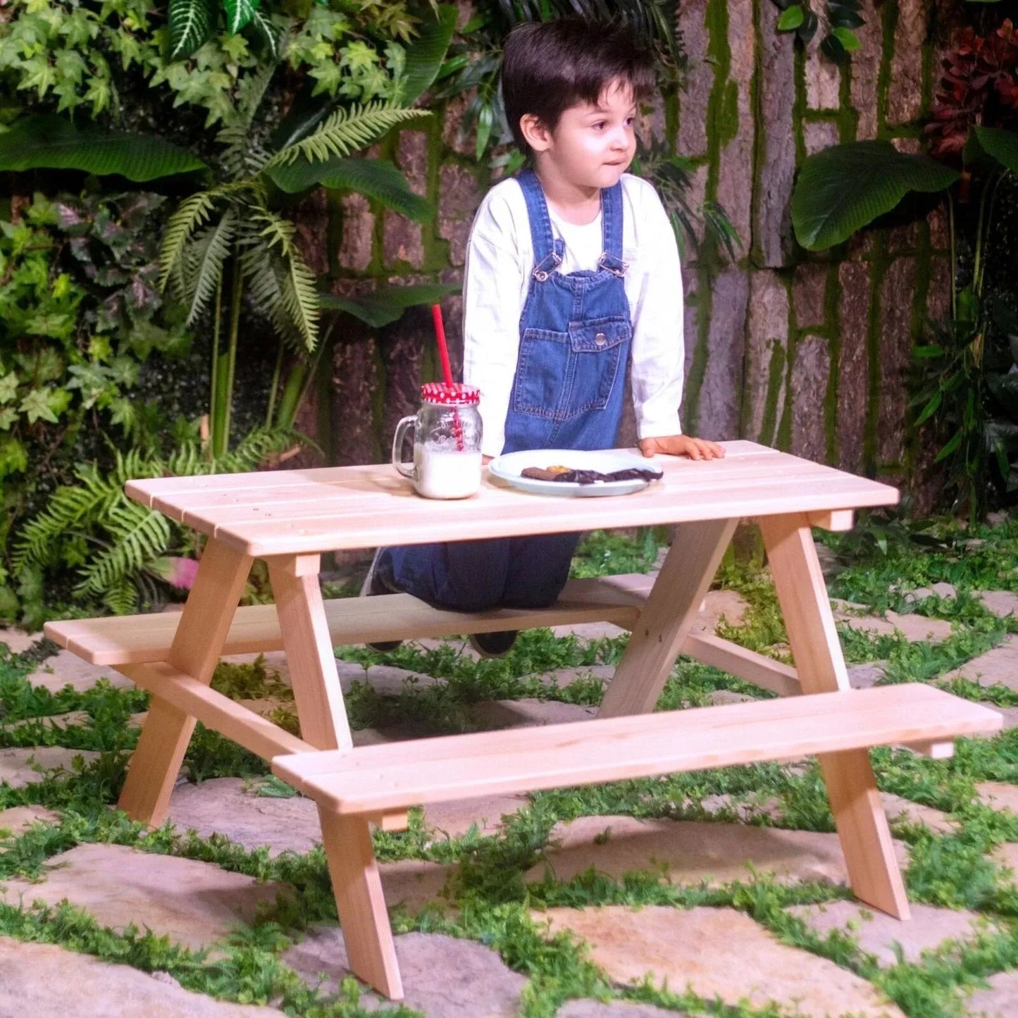 Montessori Wooden Mini Picnic Table