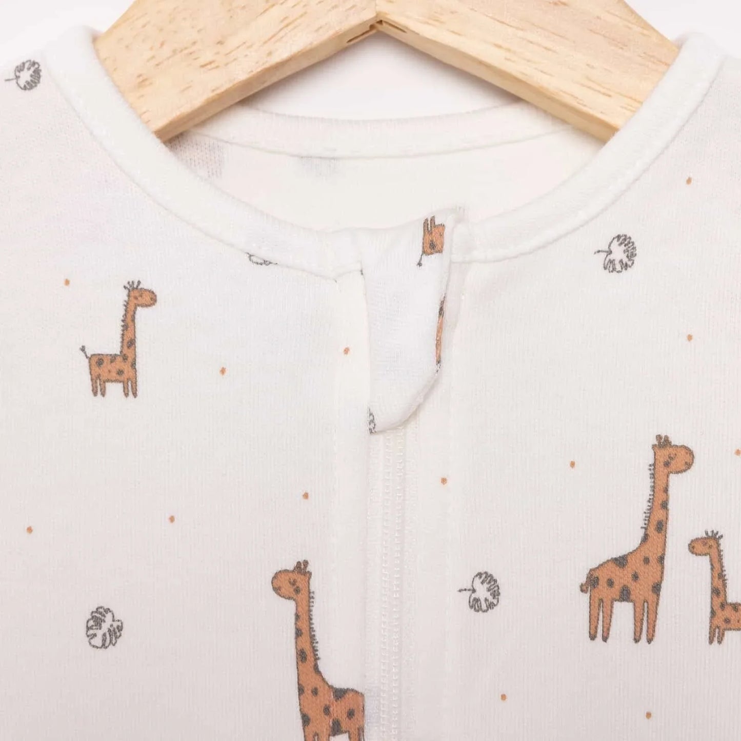 HelloBaby Newborn Girl Footed Jumpsuit - Ecru