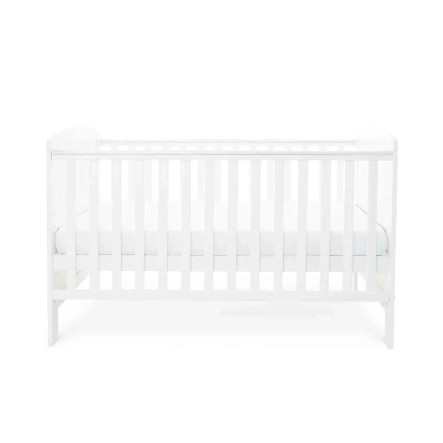 Ickle Bubba Coleby Classic Cot Bed White - Premium Sprung Mattress