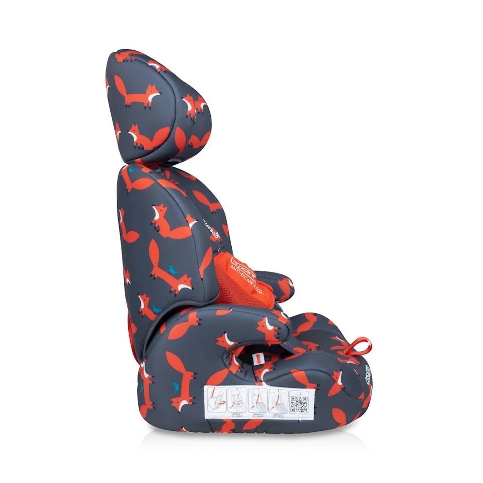 Cosatto Zoomi Group 1/2/3 Car Seat - Charcoal Mister Fox