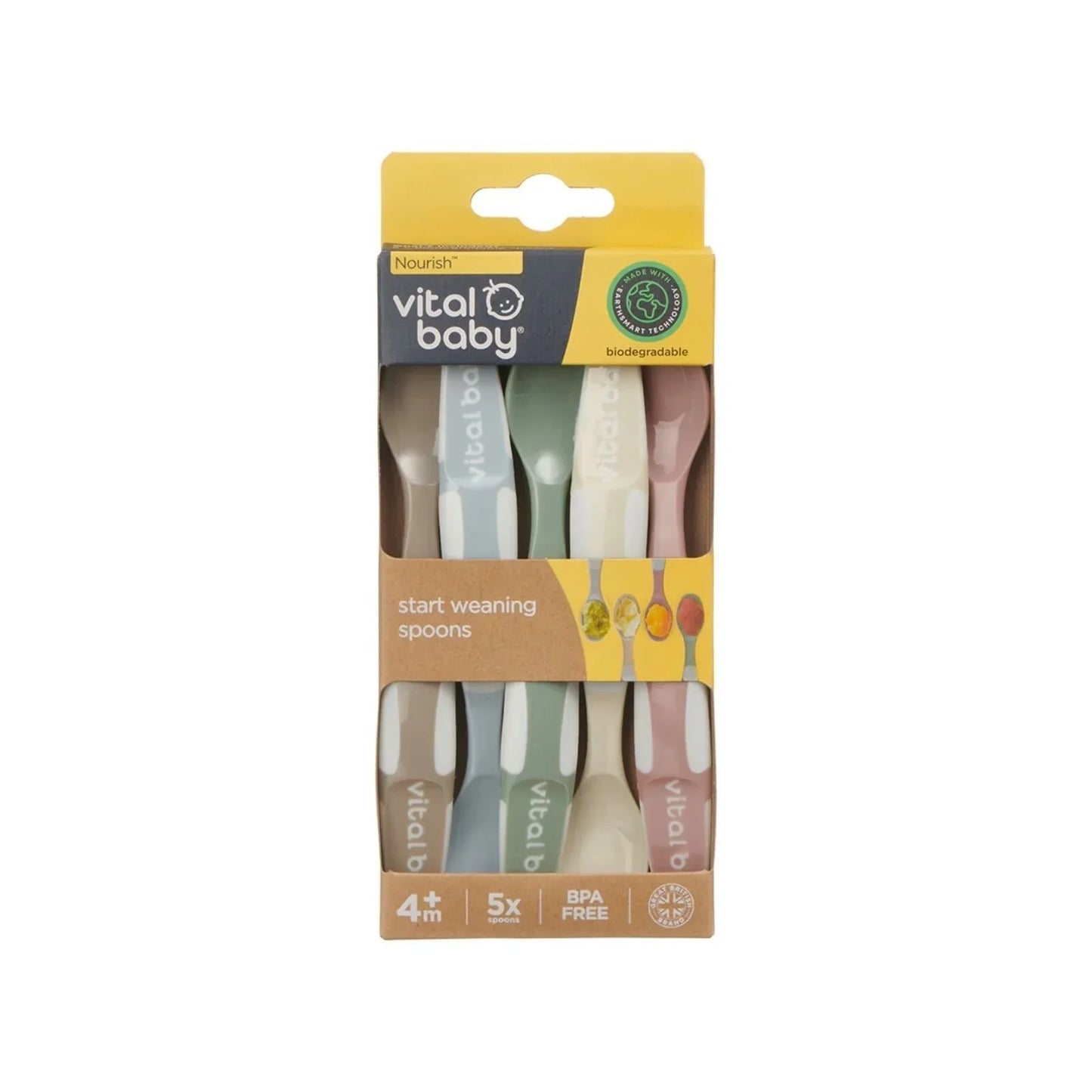 Vital Baby Nourish Start Weaning Spoons Natural Pack of 5
