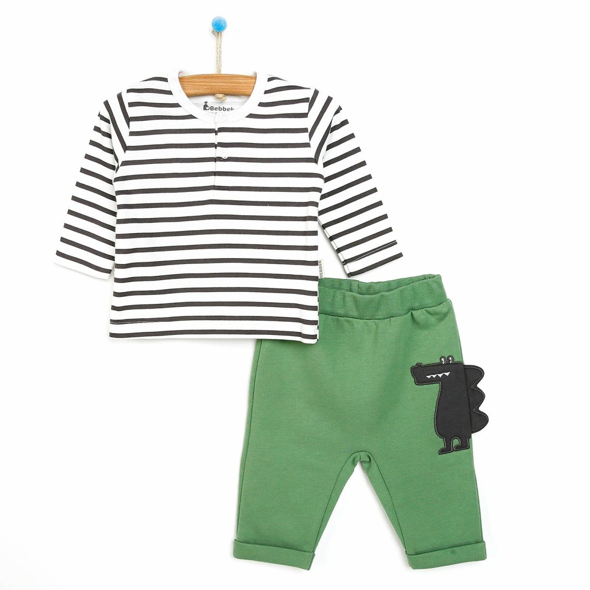 Bebbek Newborn Sweatshirt Footless Bottom - Green