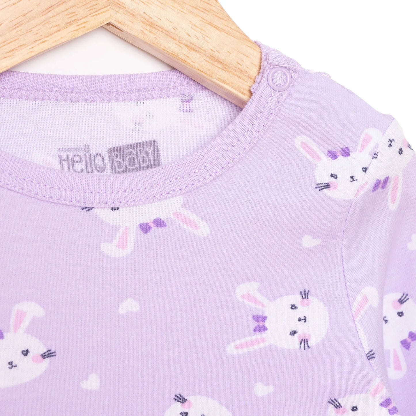 HelloBaby Girl Long Sleeve Bodysuit - Purple