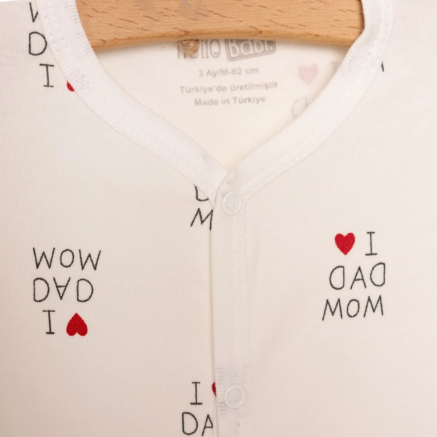 HelloBaby Newborn Baby Mom&Dad Jumpsuit - Ecru