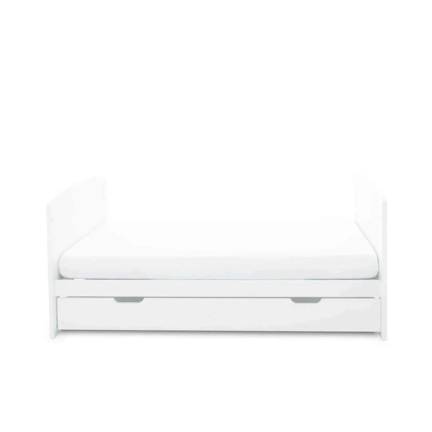 Ickle Bubba Coleby Classic Cot Bed & Under Drawer White - Fibre Mattress