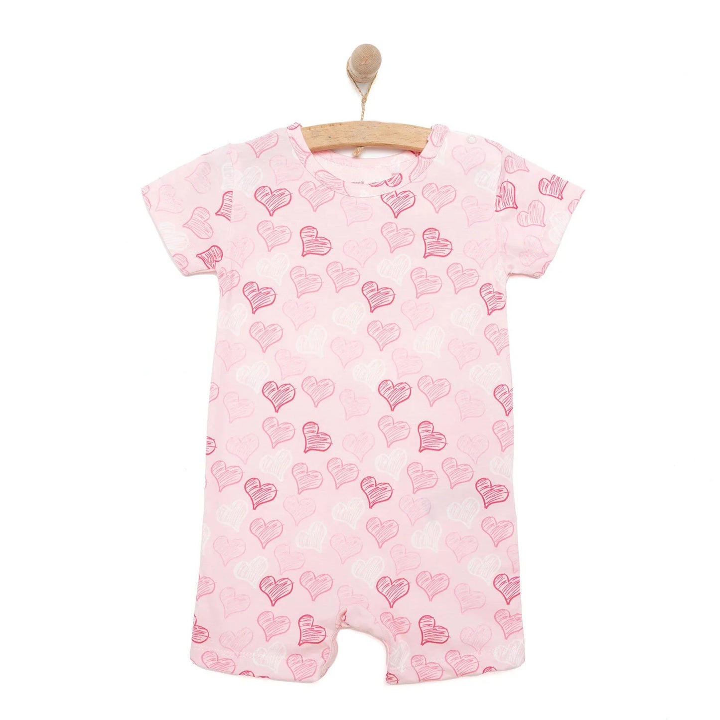 HelloBaby Newborn Girl Short Overalls - Pink