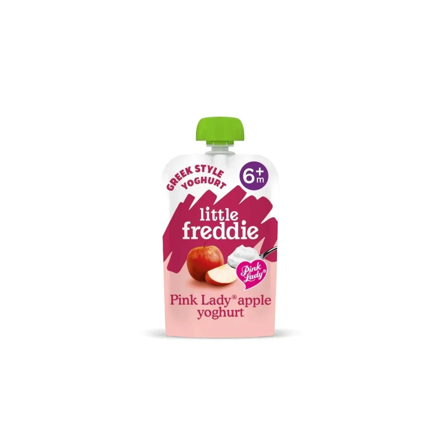 Little Freddie Organic Pink Lady Greek Style Yoghurt Baby Food Pouch Multipack 6+ months 600g (6x100g)