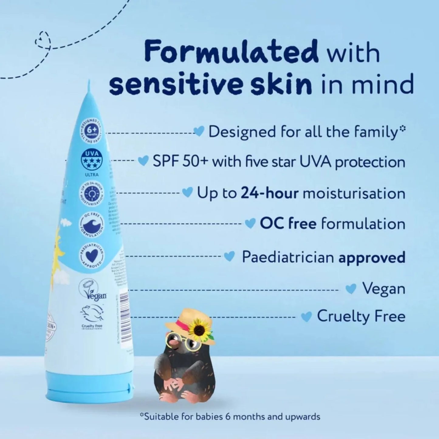 Childs Farm SPF 50+ Sun Cream Fragrance Free Sunscreen for Kids & Sensitive Skin 100ml