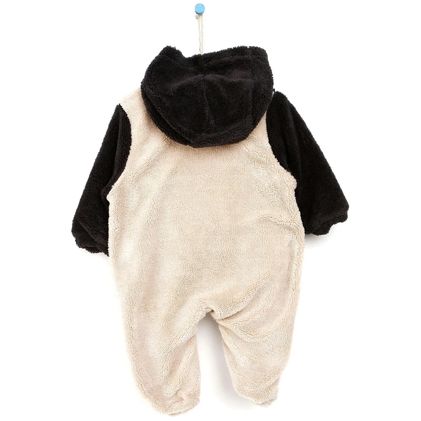 Midimod Newborn Baby Boy Cute Bear Welsoft Jumpsuit - Anthracite