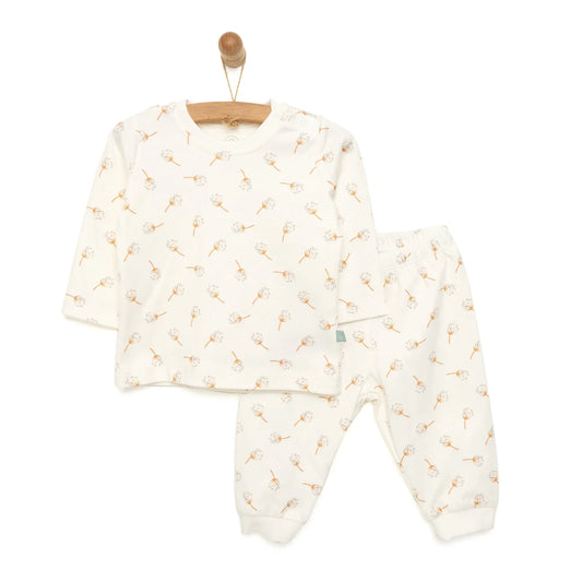 Pambuliq Baby Girl Long Sleeve Pyjamas Set - Ecru