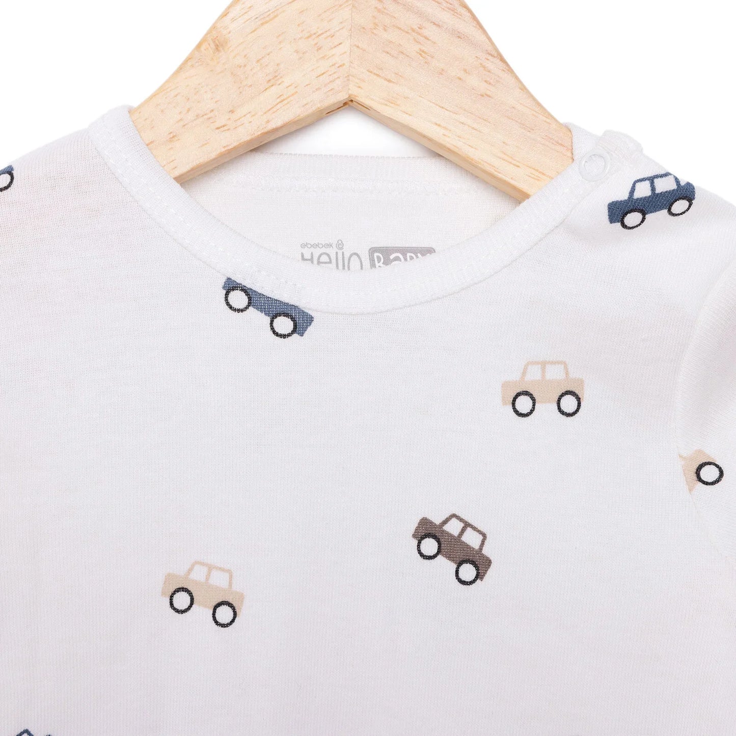 HelloBaby Boy Long Sleeve Bodysuit - Ecru