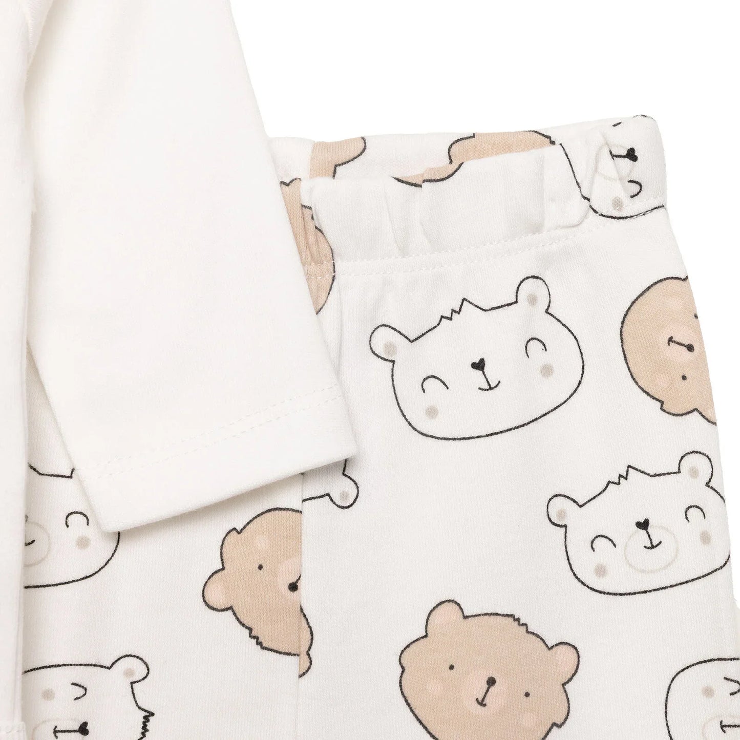 HelloBaby Boy Body-Footed Bottom-Hat - Ecru