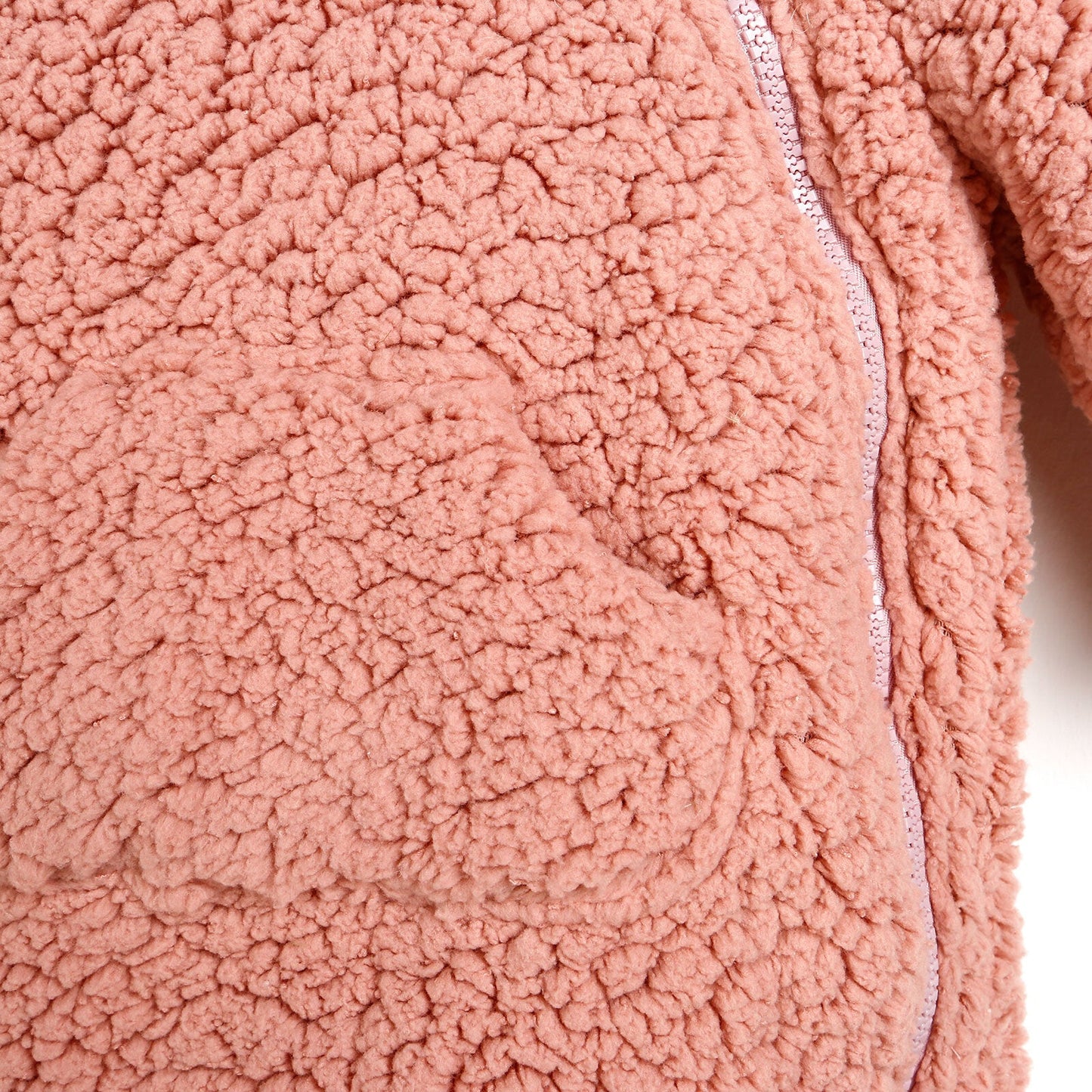 Midimod Newborn Rabbit Ear Welsoft Footed Jumpsuit - Light Rose