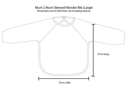 2 PACK - Mum 2 Mum Long Sleeved Wonder Bibs LARGE 18m - 3 years - Grey & Navy - mezetto Baby&More Baby&More