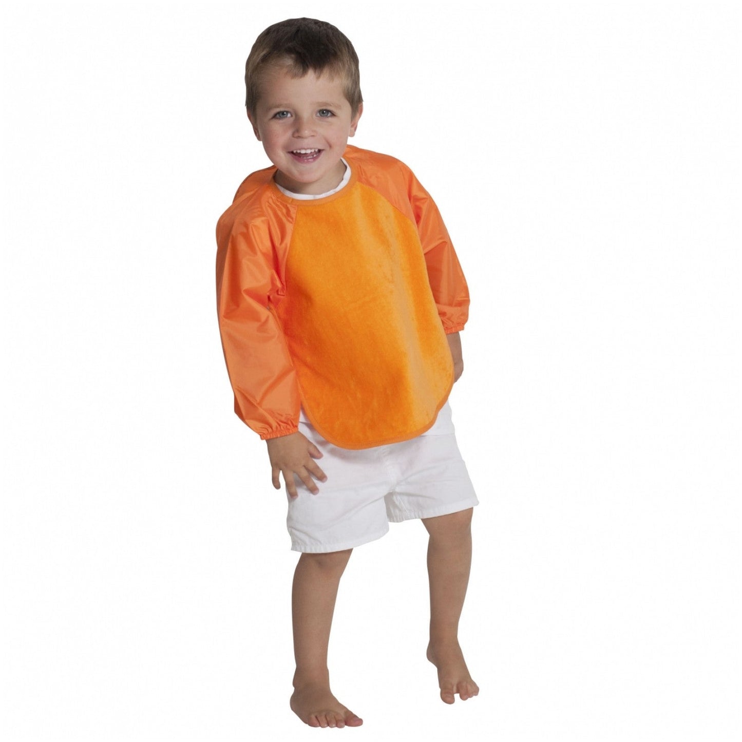 2 PACK - Mum 2 Mum Long Sleeved Wonder Bibs LARGE 18m - 3 years - Orange & Navy - mezetto Baby&More Baby&More