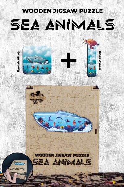 Ahşap Puzzle - Meerestiere (87 Teile)
