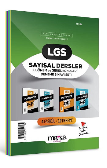 2025 LGS Sayısal Dersler 1. Dönem ve Genel Konular Deneme Sınavı Seti 4 Fasikül 12 Deneme