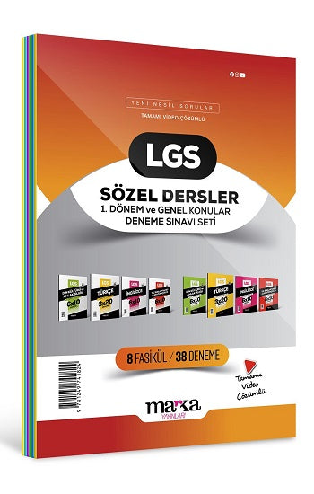 2025 LGS Sözel Dersler 1. Dönem ve Genel Konular Deneme Sınavı Seti 8 Fasikül 38 Deneme