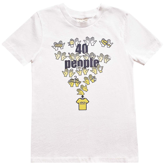 Infographics T-shirt with Printed Hands for Kids-0
