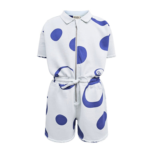 Blue Boys and Girls Jumpsuit-0