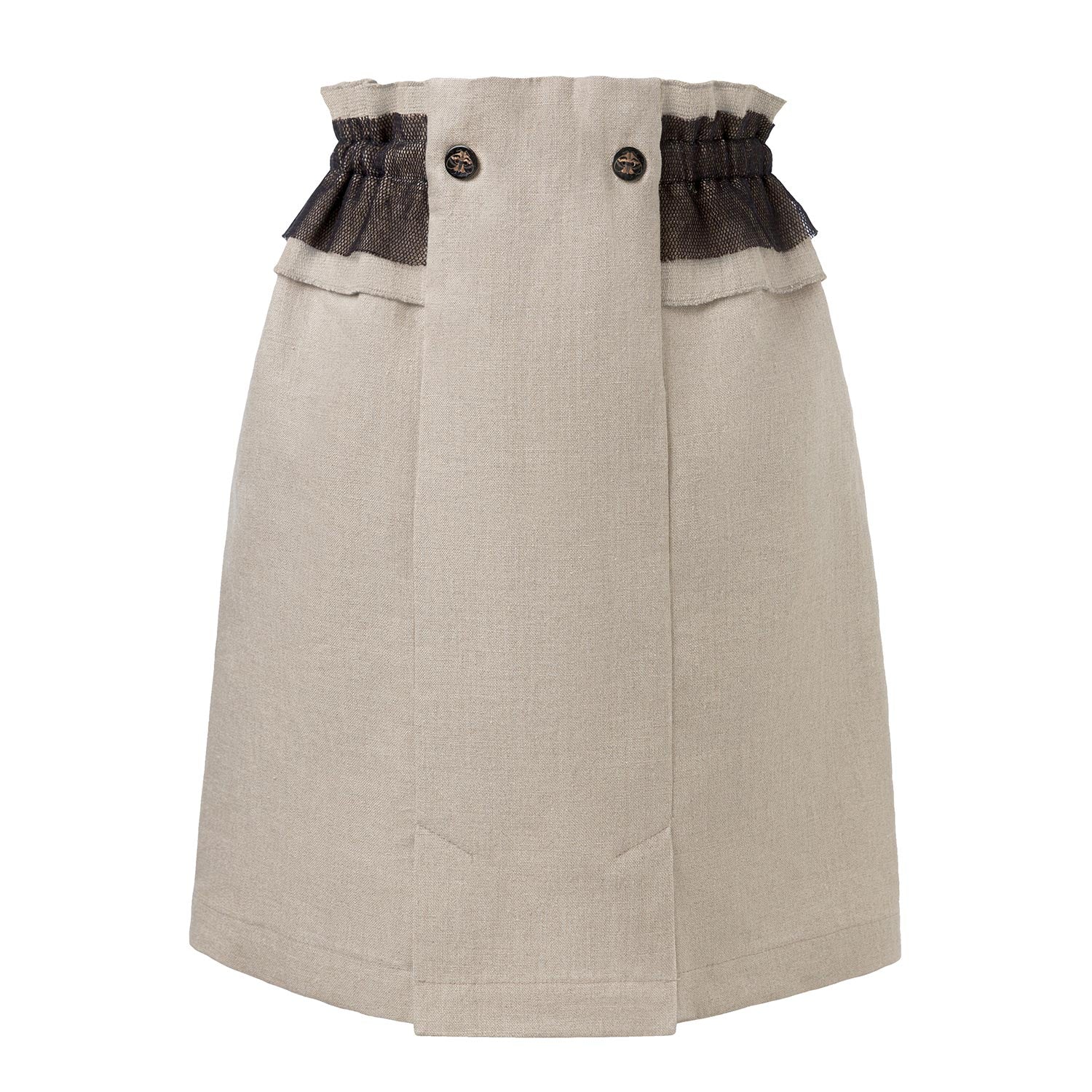 Linen Skirt with Ruffles-0