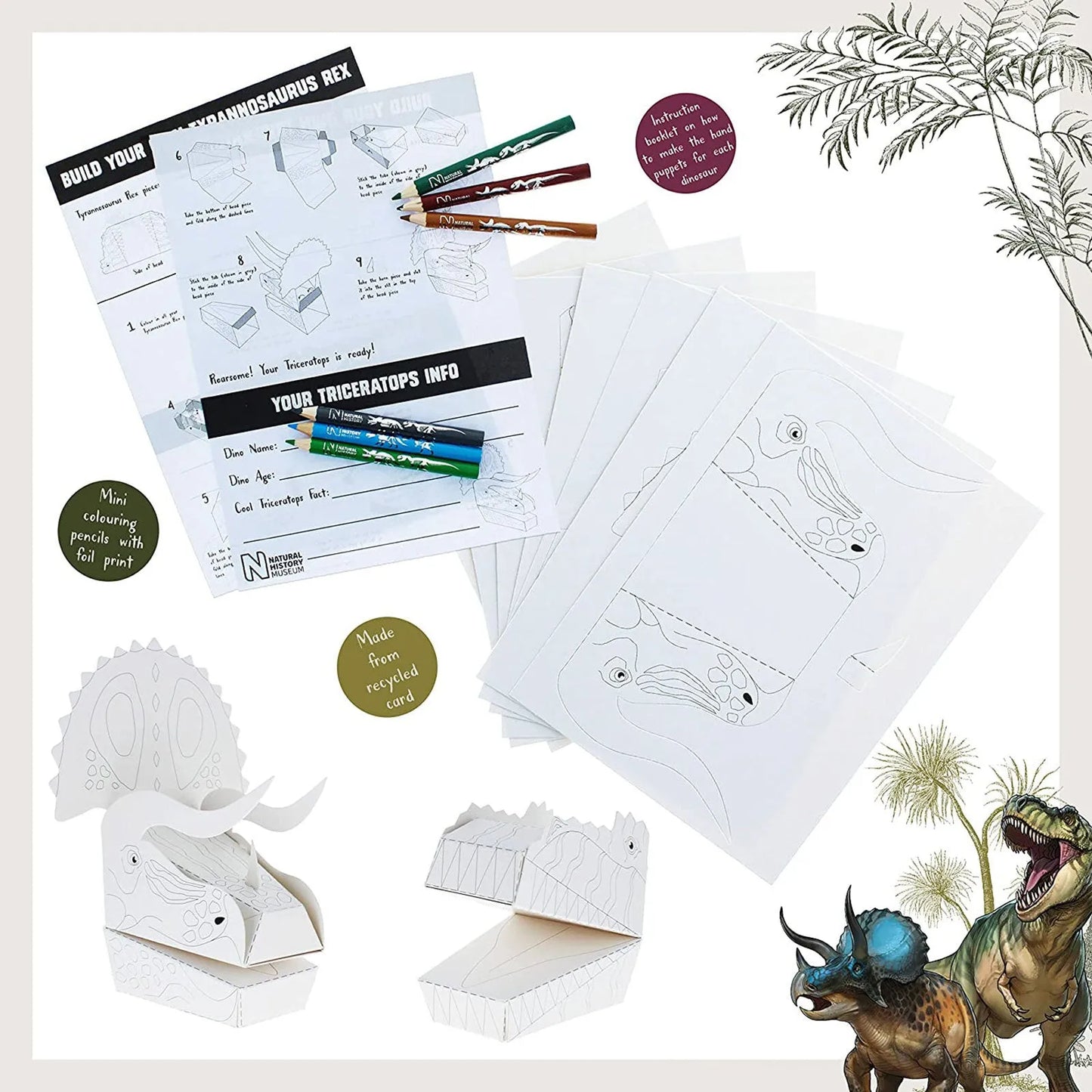 National History Museum Make & Colour Your Own Dinosaur