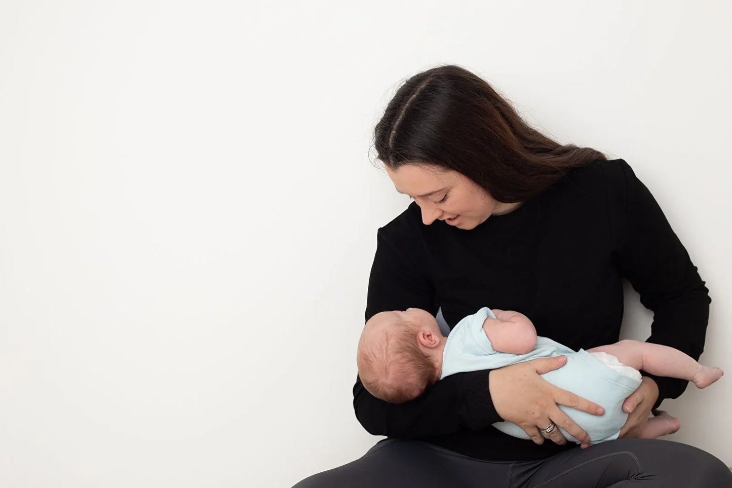 Latched Nursing Crew Sweatshirt - Black