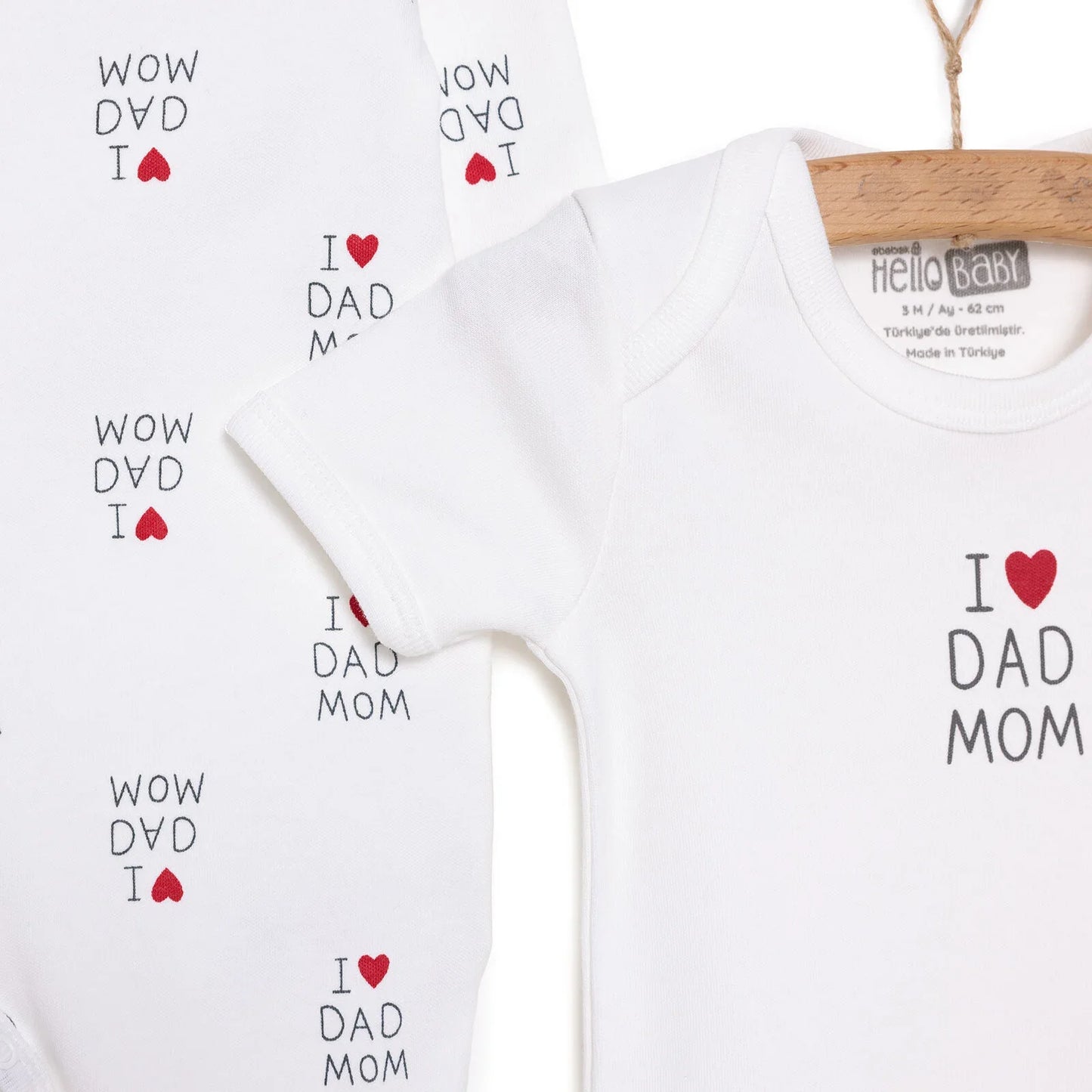 HelloBaby Newborn Baby Mom&Dad Jumpsuit- - Ecru