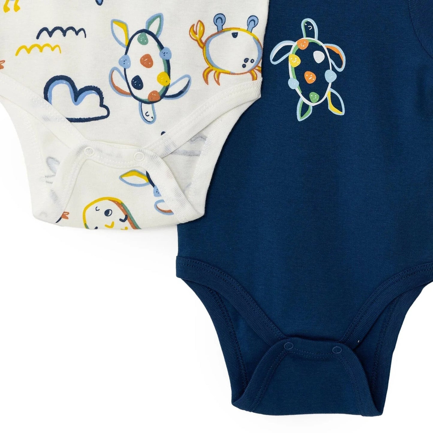 HelloBaby Baby Boy Short Sleeve Body 2 pcs - Navy Blue