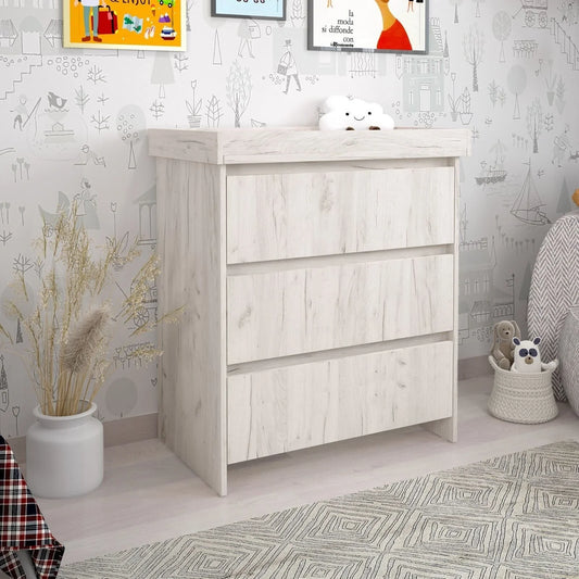 Shefa Kids 880 Baby Changing Unit - White Craft Oak