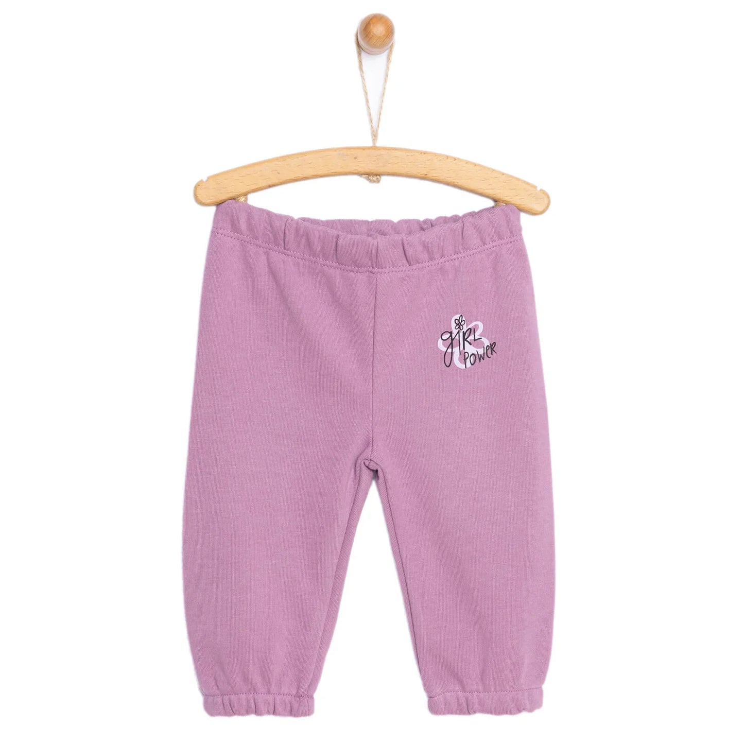 HelloBaby Baby Girl Basic Joggers - Purple