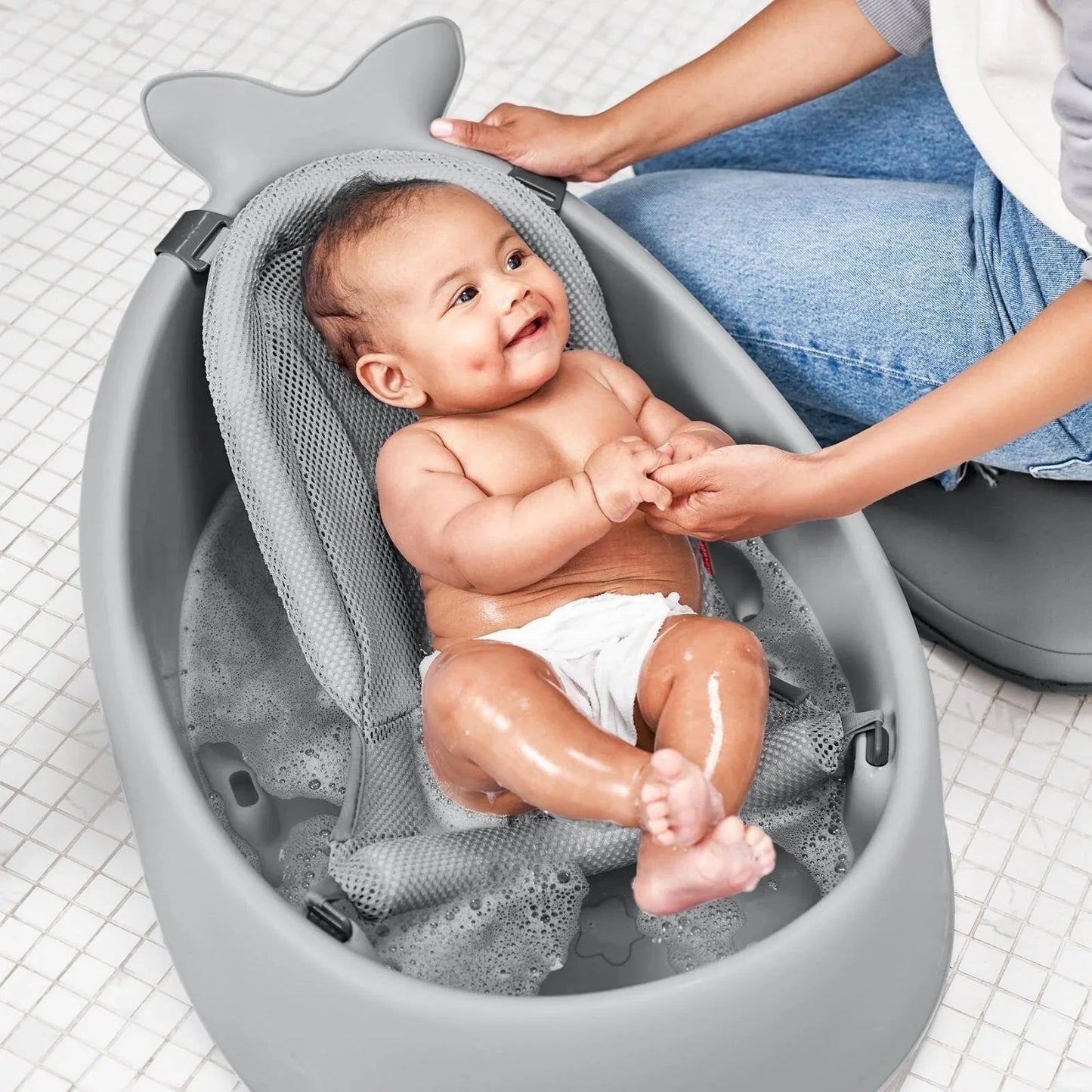 Skip Hop Moby Smart Sling 3-Stage Baby Bath Tub - Grey