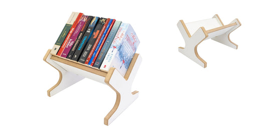 MAMOI® Small wooden bookshelf for children - mini shelf for children's books, book stand, wall shelf, kids bookshelf-0