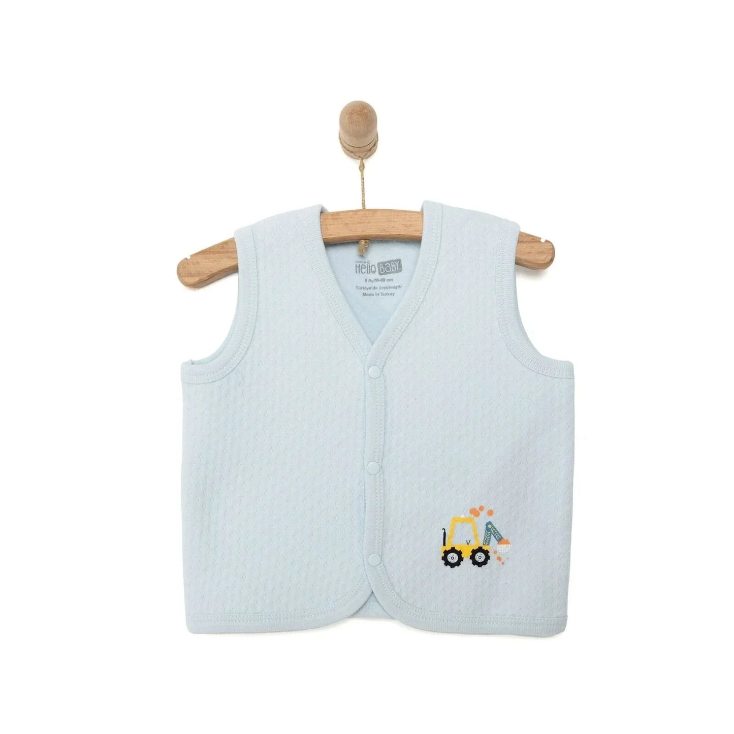 HelloBaby Boy Quilted Vest - Light Blue