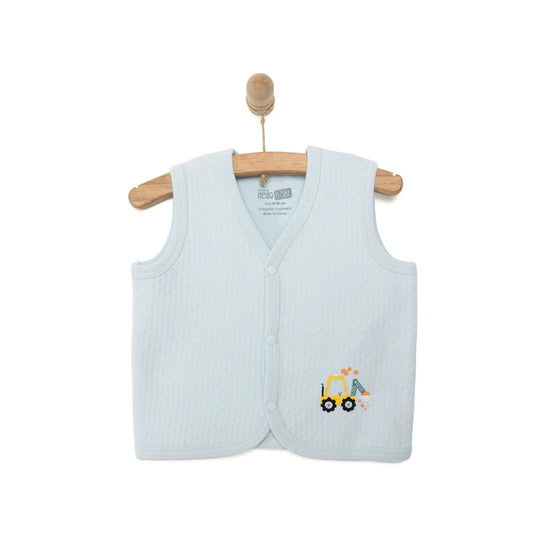 HelloBaby Boy Quilted Vest - Light Blue
