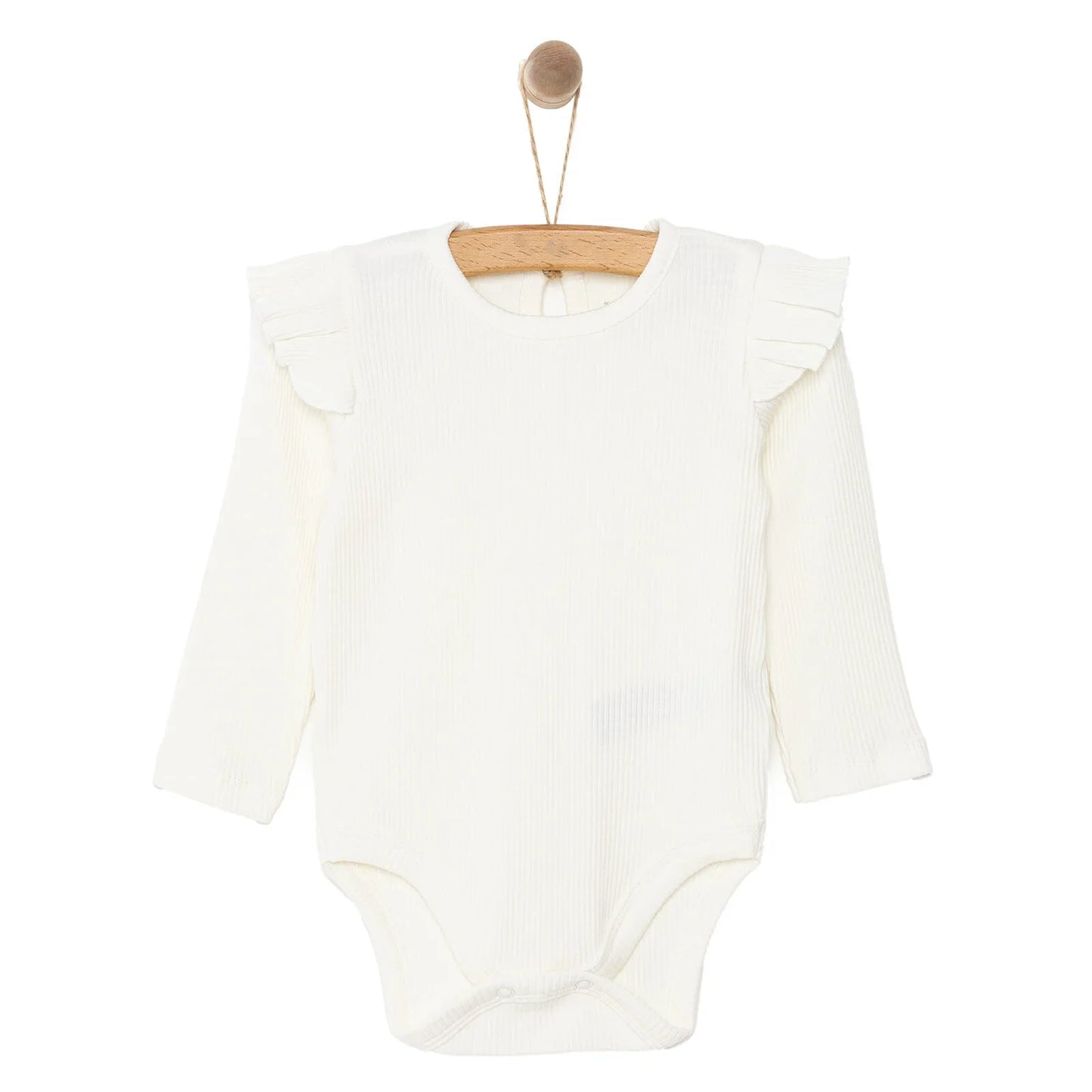 HelloBaby Girl Long Sleeve Bodysuit - Ecru