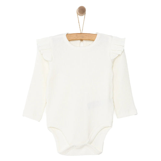 HelloBaby Girl Long Sleeve Bodysuit - Ecru